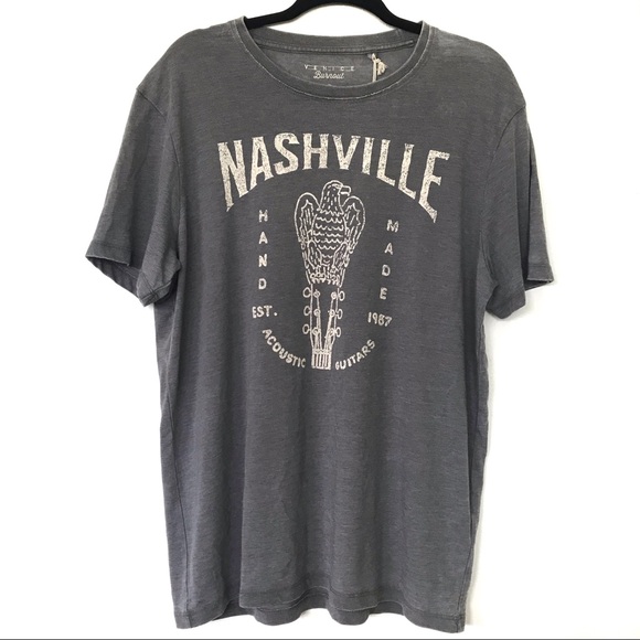 Lucky Brand Other - Lucky Brand Nashville Grey Distressed Tee